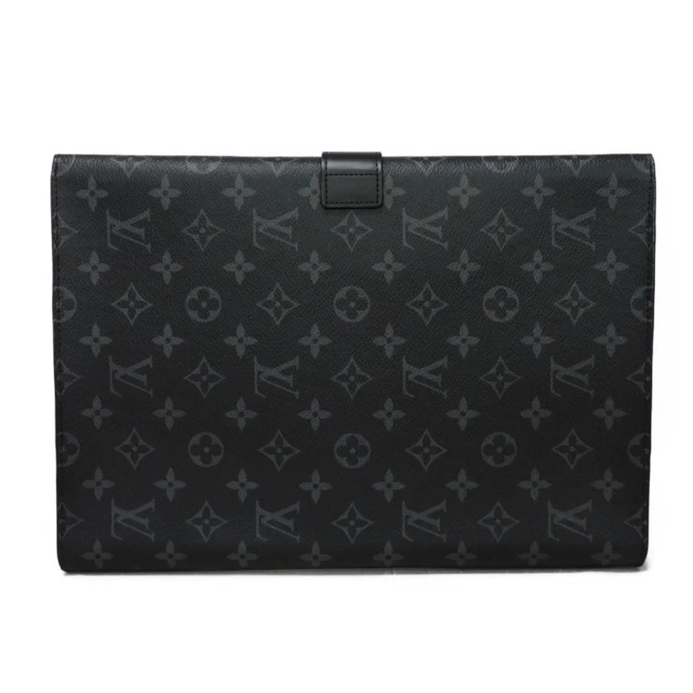 LOUIS VUITTON Second Bag Porto Document Frank GM Black Case Monogram Eclipse